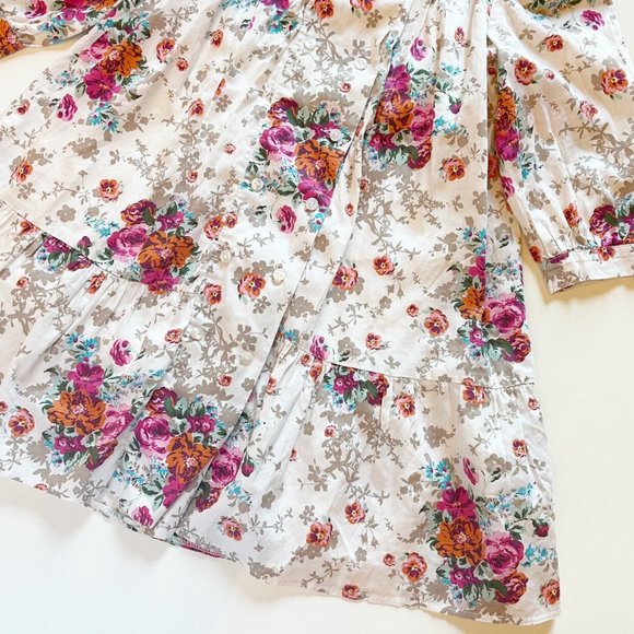 Pompomme Big Collar Floral Dress | Size 7 - Picture 5 of 11